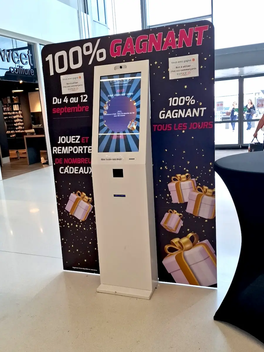 Borne de jeu Semaine 100% gagnant à l'Espace 23